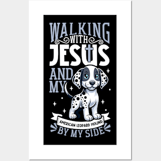 Jesus and dog - American Leopard Hound Posters and Art